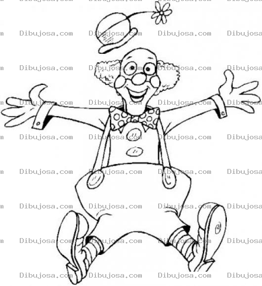 Dibujo para colorear Colorear Payaso Asustado