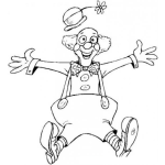 Dibujo para colorear Colorear Payaso Asustado