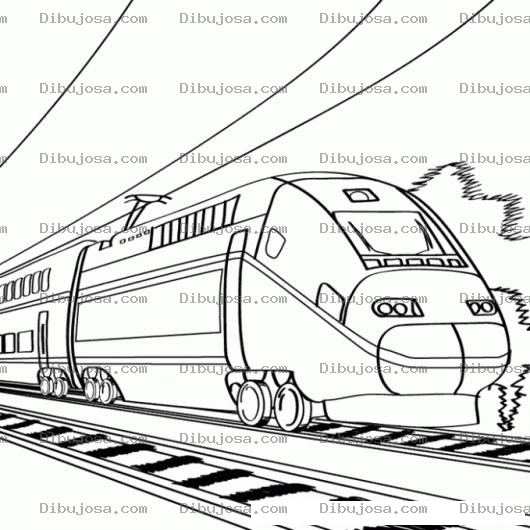 Dibujo para colorear Dibujo De Tren Electrico Para Pintar Y Colorear Tren Europeo Transrapid