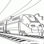Dibujo para colorear Dibujo De Tren Electrico Para Pintar Y Colorear Tren Europeo Transrapid