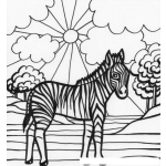 Dibujo para colorear Dibujo D Euna Cebra Para Colorear Y Pintar