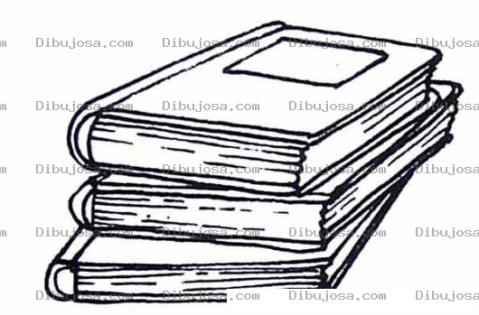 Dibujo para colorear Dibujo De Tres Libros Para Pintar Y Colorear