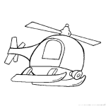 Dibujo para colorear Dibujo De Helicoptero Volando Para Pintar Y Colorear