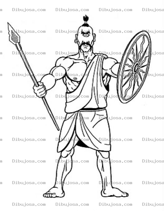 Dibujo para colorear Dibujo De Ciclope Guerrero Para Pintar Y Colorear