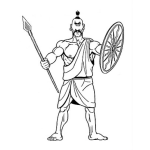 Dibujo para colorear Dibujo De Ciclope Guerrero Para Pintar Y Colorear