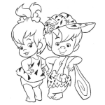 Dibujo para colorear Pebbles Y Bambam Para Pintar Y Colorear