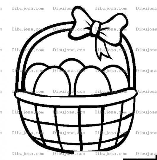 Dibujo para colorear Dibujo De Canasta De Huevos Para Colorear