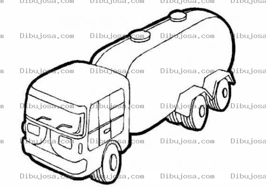 Dibujo para colorear Dibujo De Camion Cisterna Para Pintar Y Colorear