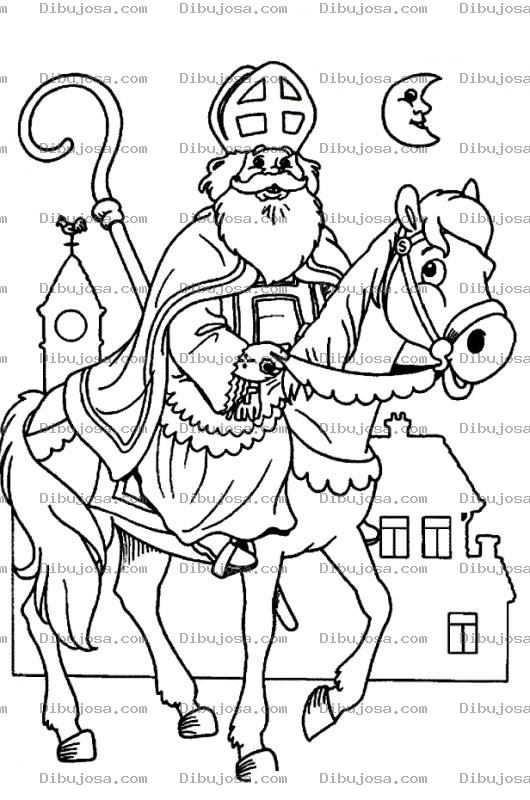 Dibujo para colorear Dibujo De Rey A Caballo Para Pintar Y Colorear