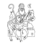 Dibujo para colorear Dibujo De Rey A Caballo Para Pintar Y Colorear