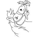 Dibujo para colorear Dibujo De Un Caballo Cominedo Una Zanahoria Para Pintar Y Colorear