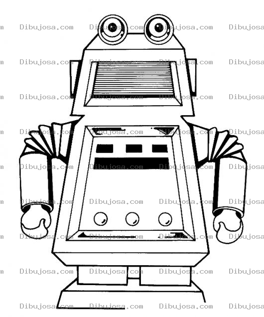 Dibujo para colorear Dibujito De Un Robot Para Pintar Y Colorear