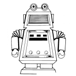 Dibujo para colorear Dibujito De Un Robot Para Pintar Y Colorear