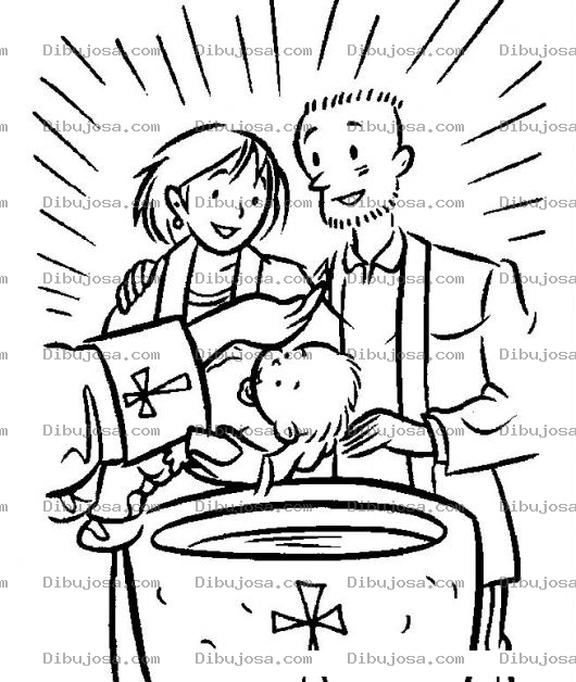 Dibujo para colorear Dibujo De Bautizo Catolico Para Pintar Y Colorear