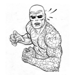 Dibujo para colorear Dibujo De Hombre Con Escamas Para Pintar Y Colorear