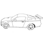 Dibujo para colorear Dibujo De Un Carro Deportivo Para Pintar Y Colorear