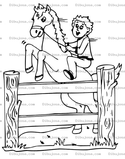 Dibujo para colorear Dibujo De Equitacion Para Pintar Y Colorear