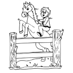 Dibujo para colorear Dibujo De Equitacion Para Pintar Y Colorear