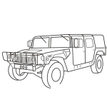 Dibujo para colorear Dibujo De Una Hummer Para Pintar Y Colorear