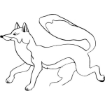 Dibujo para colorear Dibujo De Un Zorro Para Pintar Y Colorear