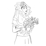 Dibujo para colorear Dibujo De Novia Abandonada Para Pintar Y Colorear