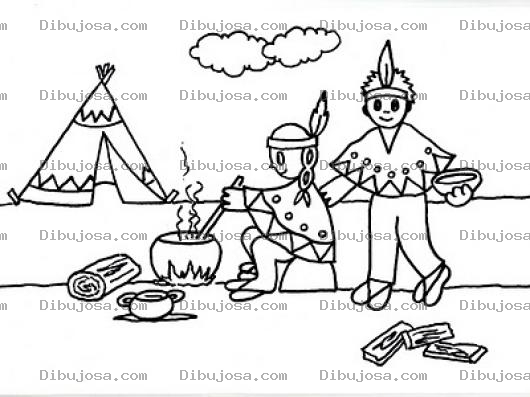 Dibujo para colorear Esposos Inditos Para Pintar Y Colorear Matrimonio Indigena