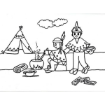 Dibujo para colorear Esposos Inditos Para Pintar Y Colorear Matrimonio Indigena
