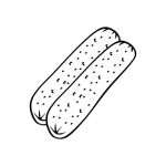 Dibujo para colorear Dibujo De 2 Salchichas Para Pintar Y Colorear