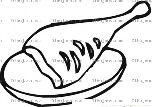 Dibujo para colorear Colorear Pierna De Pavo