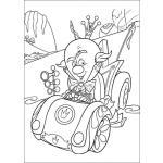 Dibujo para colorear Carro De Rey Dibujo De Rey Viejito En Su Carro Descapotable Para Pintar Y Colorear