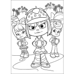 Dibujo para colorear Dibujo De Tres Chiquillas Amigas Para Pintar Y Colorear