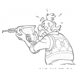 Dibujo para colorear Dibujo De Hombre Barrenando Para Pintar Y Colorear