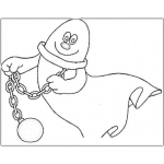 Dibujo para colorear Dibujo De Fantasma Encadenado Para Pintar Y Colorear