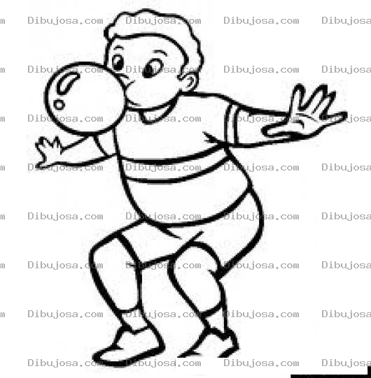 Dibujo para colorear Tieneschicles Tienes Chicles Dibujo De Un Chavo Inflando Un Chicle Para Colorear