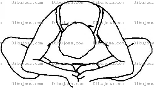 Dibujo para colorear Estiramiento De Yoga Para Pintar Y Colorear