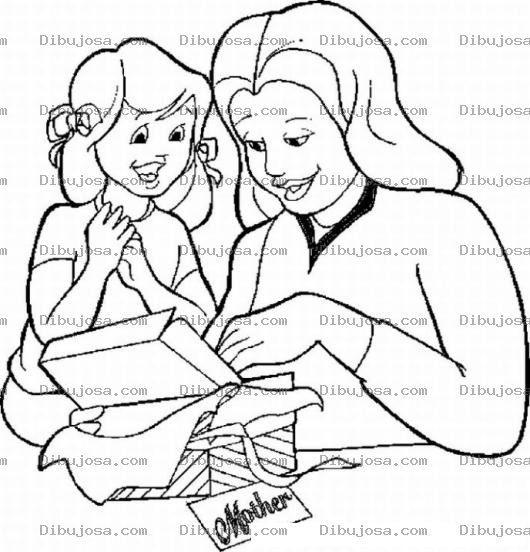 Dibujo para colorear Colorear A Mama Y Su Hija