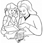 Dibujo para colorear Colorear A Mama Y Su Hija