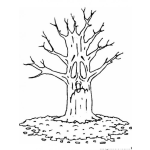 Dibujo para colorear Arbol Sin Hojas Para Pintar Y Colorear El Otono