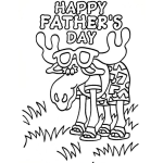 Dibujo para colorear Colorear Tarjeta Del Dia Del Padre
