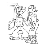 Dibujo para colorear Dibujo De Popeye Y Olivia Para Pintar Y Colorear