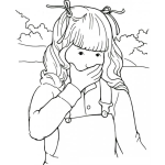 Dibujo para colorear Dibujo De Chica Con Nauseas Para Pintar Y Colorear
