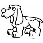 Dibujo para colorear Dibujo De Perro Sahueso Para Pintar Y Colorear Perrito Orejudo