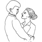 Dibujo para colorear Dibujo De Un Colocho Con Su Novia Para Pintar Y Colorear Al Colocho Enamorado