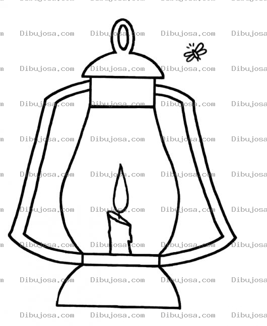 Dibujo para colorear Dibujo De Una Lampara Antigua Para Pintar Y Colorear