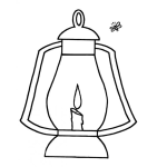 Dibujo para colorear Dibujo De Una Lampara Antigua Para Pintar Y Colorear