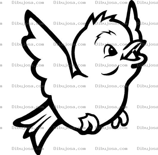 Dibujo para colorear Colorear Pajarito Volando