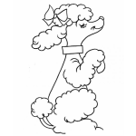 Dibujo para colorear Dibujo De Una Perrita Educada Para Pintar Y Colorear