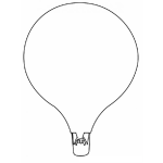 Dibujo para colorear Dibujo De Un Globo Aerostatico Para Pintar Y Colorear