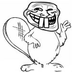 Dibujo para colorear Dibujo De Meme Castor Para Pintar Y Colorear