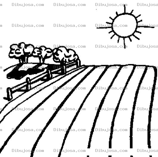 Dibujo para colorear Dibujo De Tierra Arada Para Pintar Y Colorear Tierra Fertil